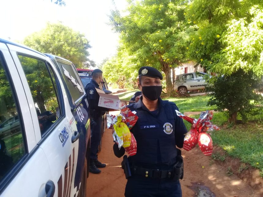 Guardas Municipais entregam mais 800 ovos de páscoa em Engenheiro Coelho