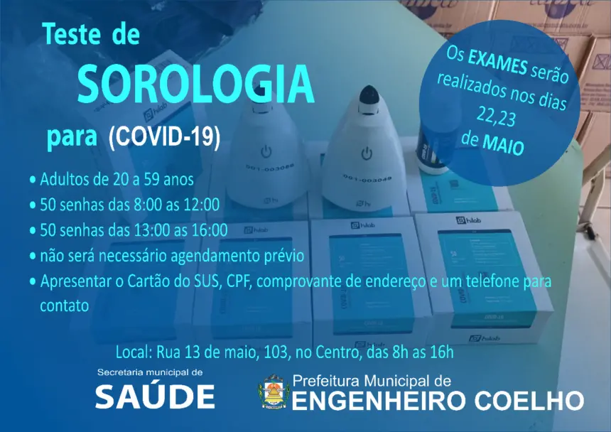 Secretaria Municipal de Saúde continua inquérito sorológico de Covid-19