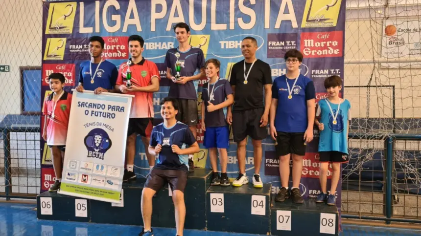 Atletas do tênis de mesa participam de etapa da Liga Paulista de Tênis de Mesa