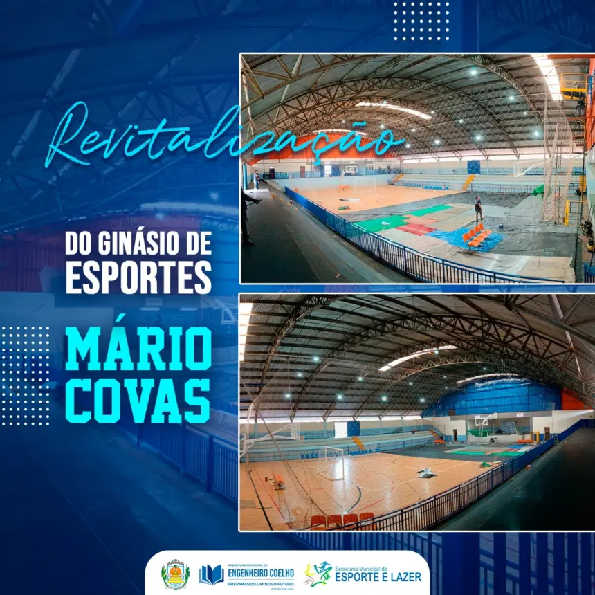 Ginásio Mário Covas passa por revitalização para atender melhor as demandas esportivas da comunidade
