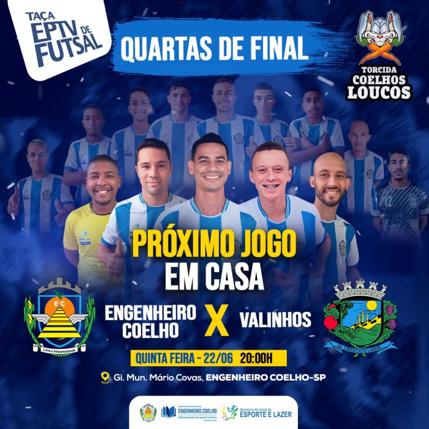 Engenheiro Coelho busca vaga na semifinal da Taça EPTV de Futsal 2023