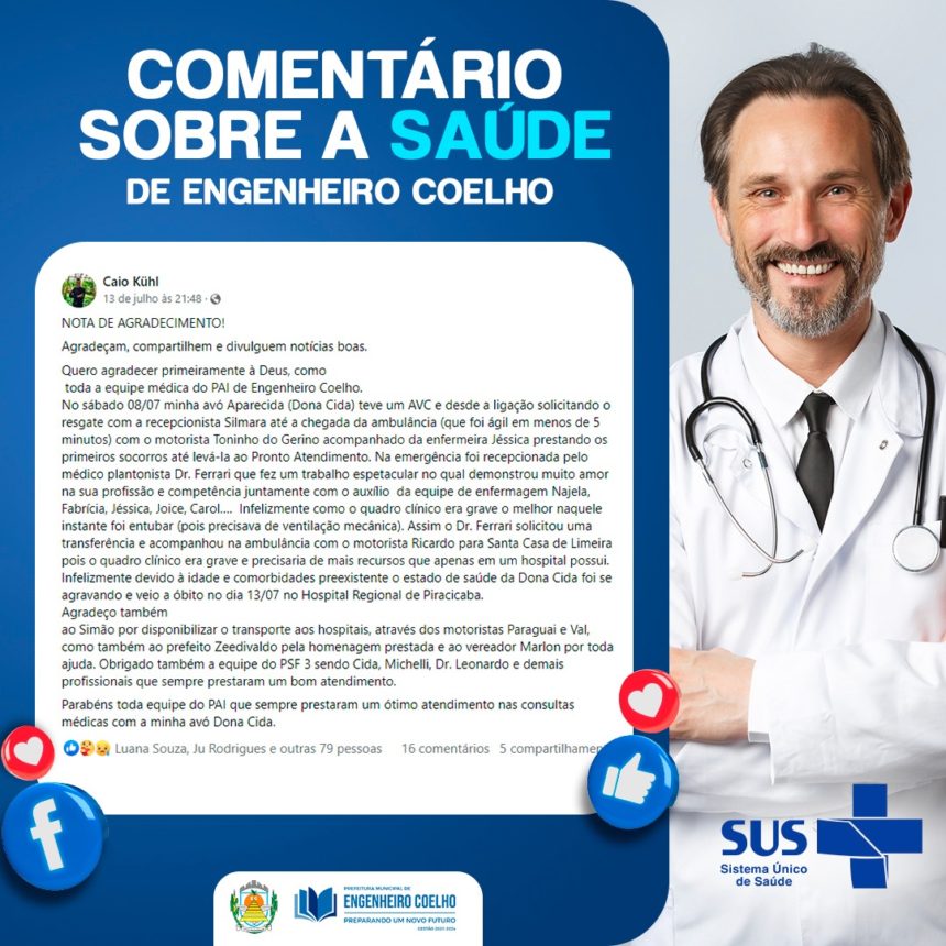 Comentário sobre a saúde de Engenheiro Coelho