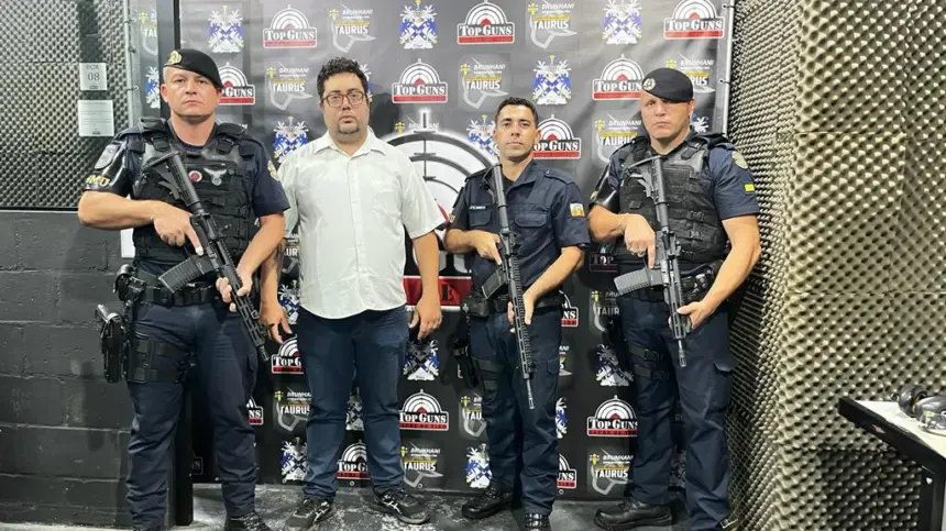 Prefeitura de Engenheiro Coelho Testa Novo Armamento para a Guarda Municipal em Holambra
