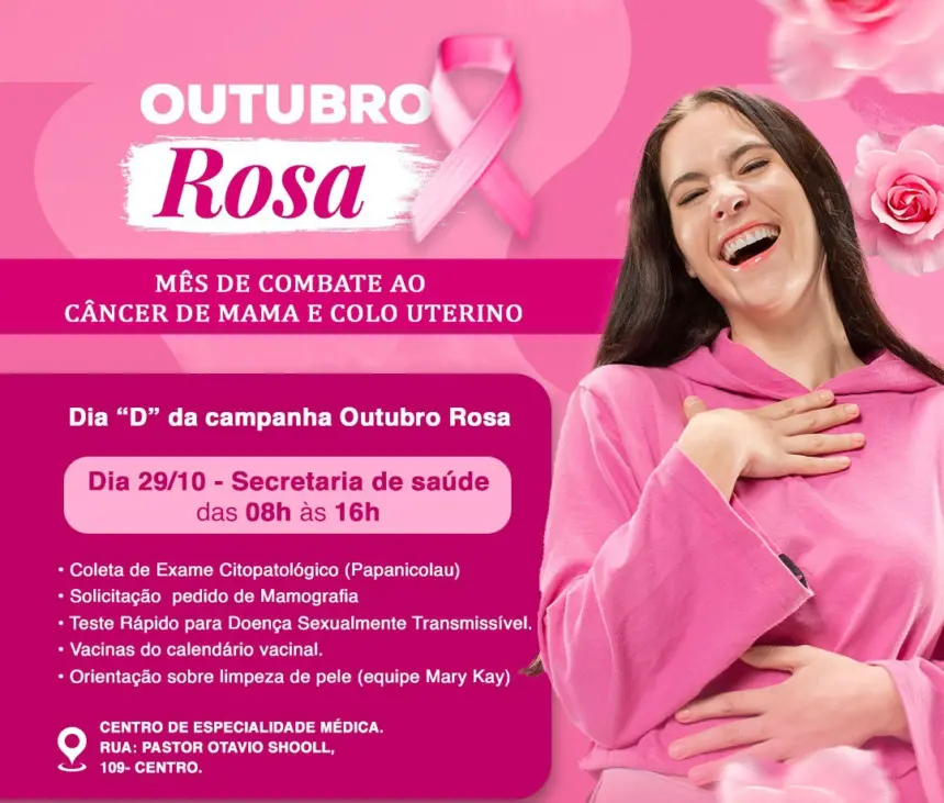 Participe do ‘Dia D’ do Outubro Rosa em Engenheiro Coelho e Cuide da Sua Saúde
