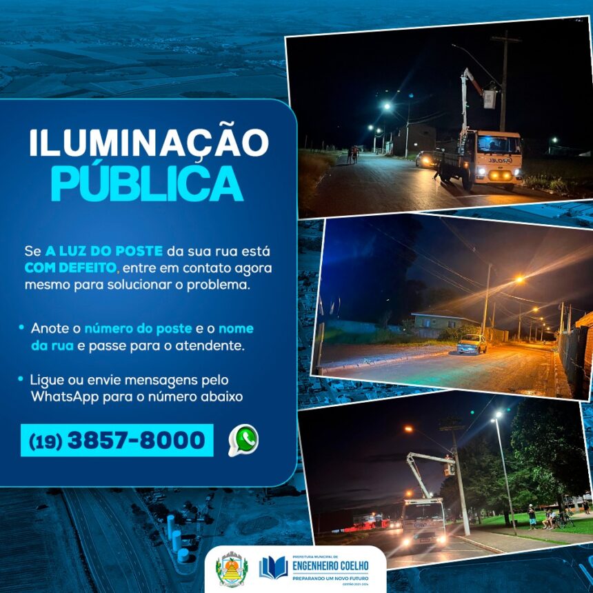 Prefeitura intensifica ações para recuperar iluminação pública com mutirão de substituição de lâmpadas