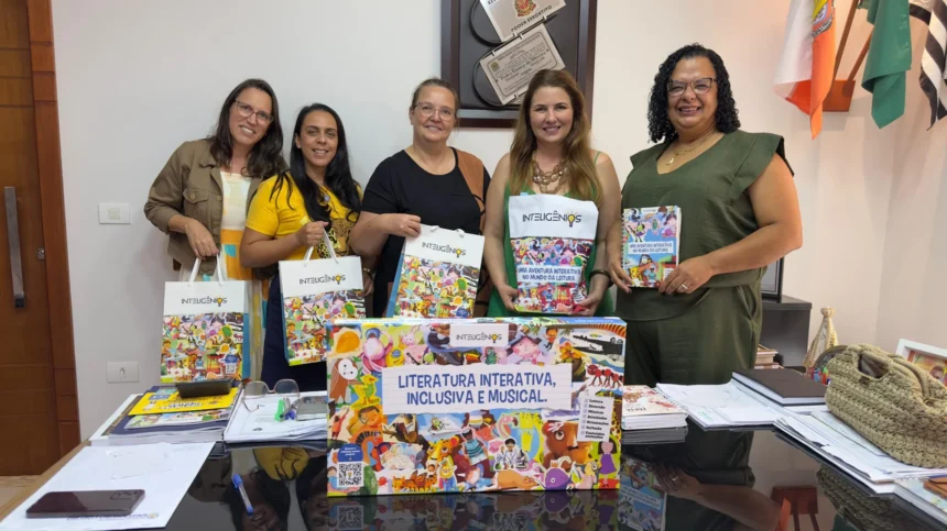 Editora Inteligênios apresenta à Secretaria de Educação de Engenheiro Coelho a Coletânea Inteligênios, inspirada na diversidade cultural e tecnológica