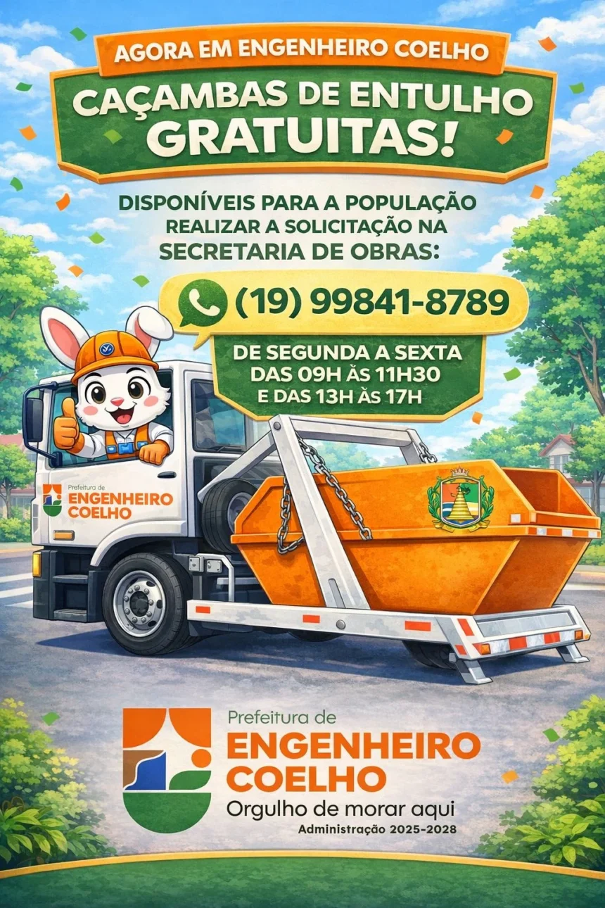 CAÇAMBAS DE ENTULHO GRATUITAS!