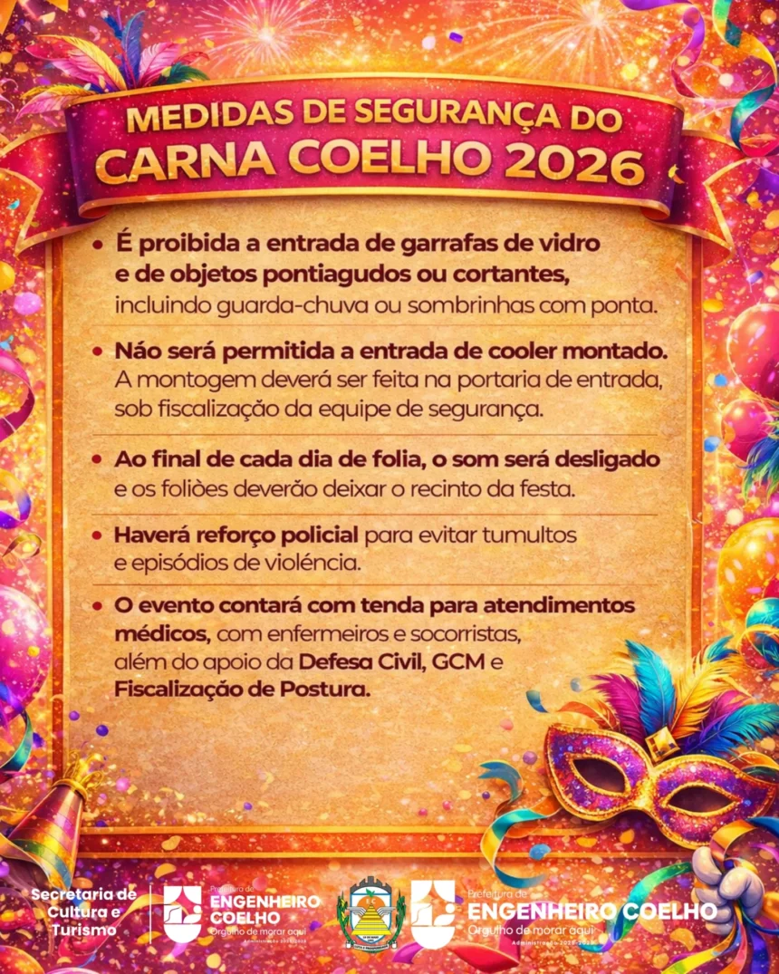 Medidas de Segurança do Carna Coelho 2026