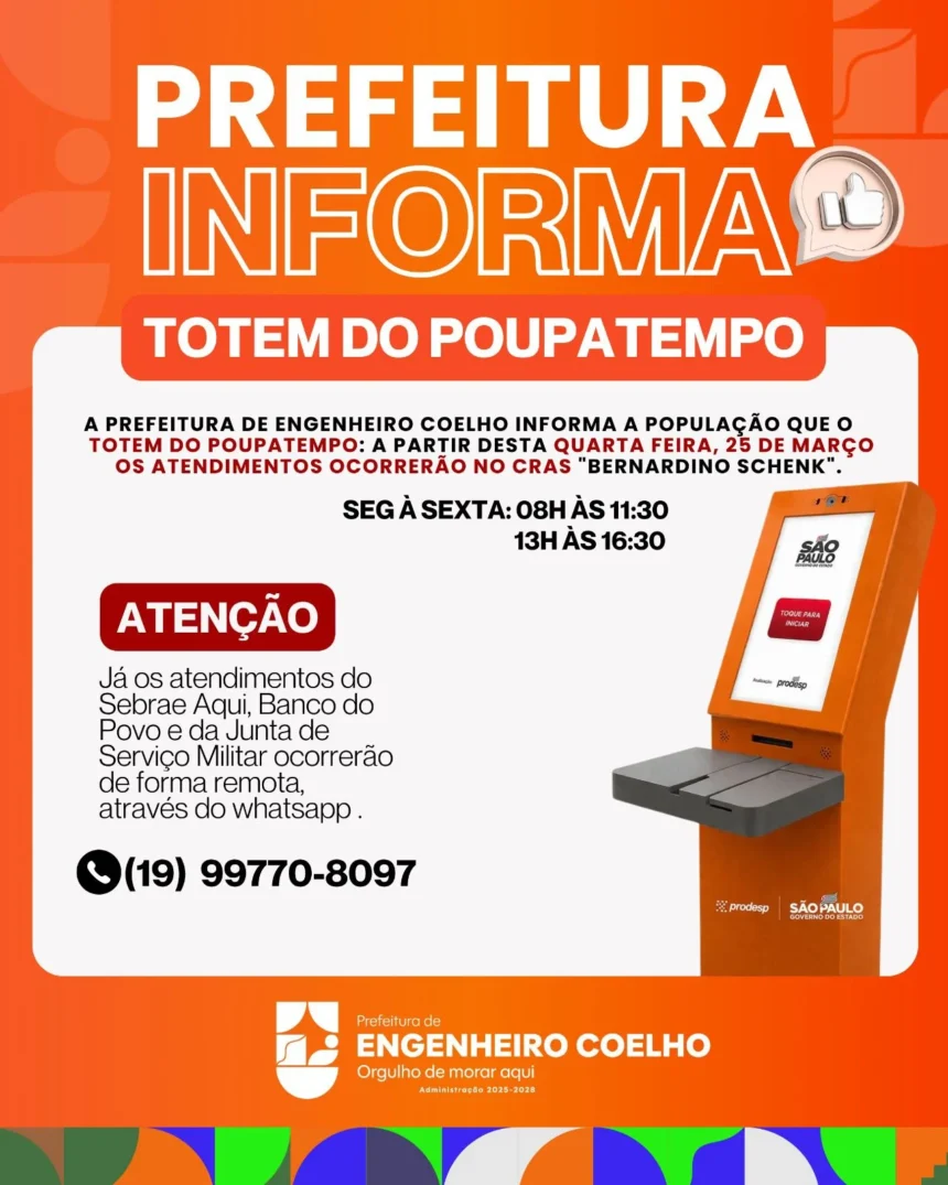 Totem do Poupatempo passa a atender no CRAS