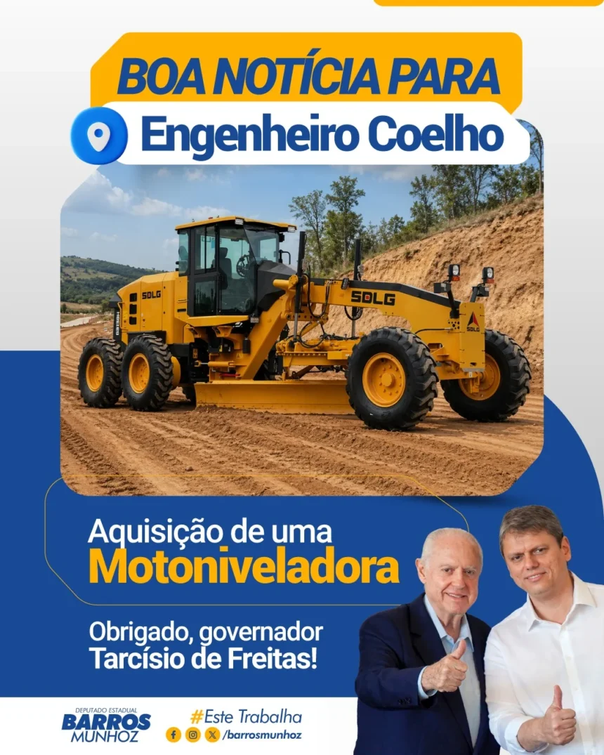 Engenheiro Coelho conquista motoniveladora durante a Agrishow